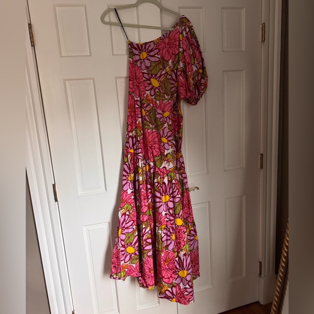 S/W/F Frida One-Shoulder Puff Sleeve Floral Maxi Dress - Picture 5 of 8